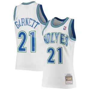 Splendido Kevin Garnett Minnesota Timberwolves 1995/96 Hardwood Classics Swingman Jersey White per i Fan Veri