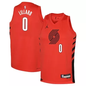 Versatile Raffinato Stupendo Damian Lillard Portland Trail Blazers Jordan Brand Youth Swingman Jersey Statement Edition Red per i Fan Veri